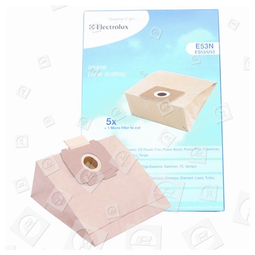 Electrolux Vacuum Cleaner E53N Paper Bag And Filter Pack