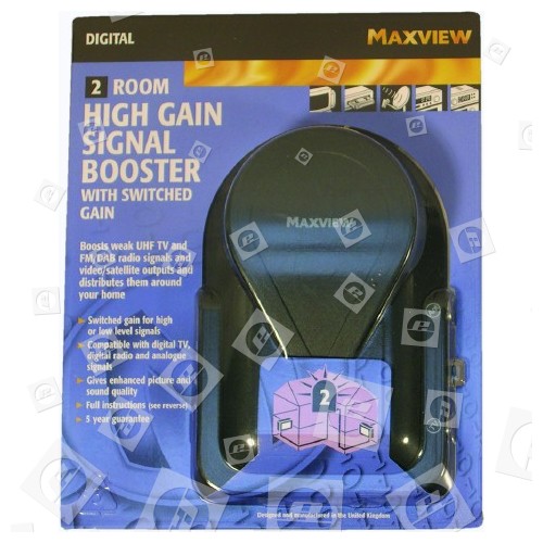 Signal Booster With Switchable Gain Control Maxview