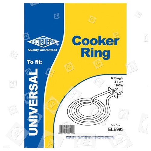Cuisinière Ring 6/" 1100 W Universal Anneau Plaque de cuisson élément