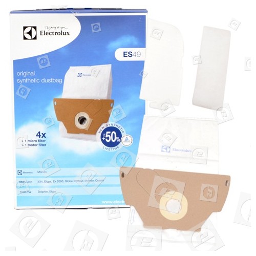 Electrolux Group Vacuum Cleaner ES49 Synthetic Bag & Filter Kit (Pack Of 4)