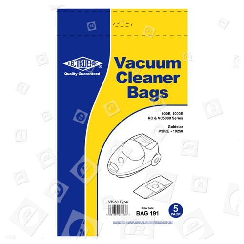 Electruepart BAG191 Samsung VP50 Vacuum Dust Bags - Pack Of 5