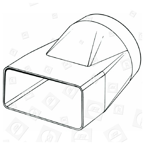 Rund Auf Rechteckig Horizontaler Leitungssystemadapter - 110mm X 54mm