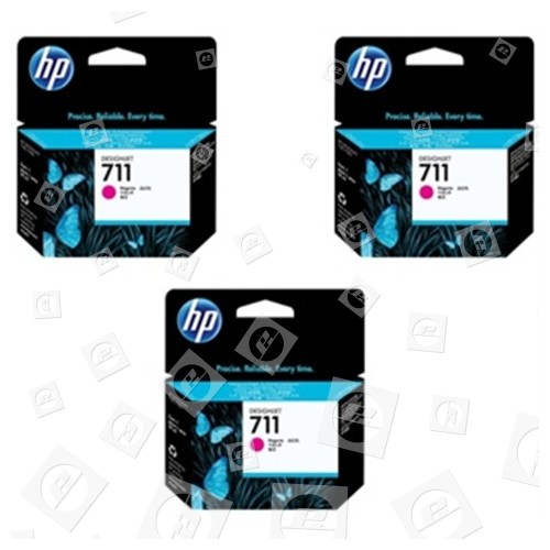 Cartouche D'encre Magenta - 3 Pack X 29ml - CZ135A D´origine 711 Hewlett Packard