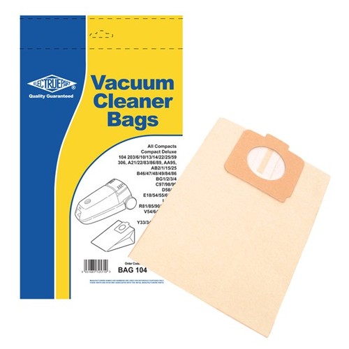 Electruepart BAG104 Moulinex B01 Vacuum Dust Bags - Pack Of 5