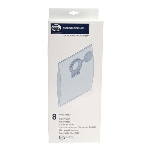 Sebo Vacuum Cleaner Ultra Bags - Box Of 8