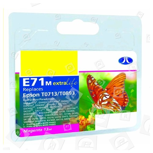 Cartucce D´inchiostro Rigenerate Epson T0713 Magenta SX100 Jettec