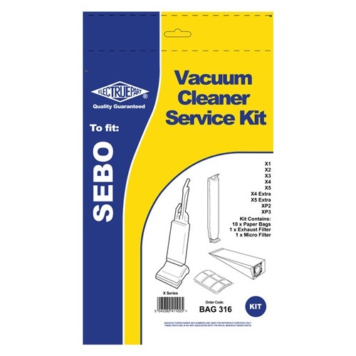 Electruepart BAG316 Sebo 5094ER Bag & Filter Service Kit
