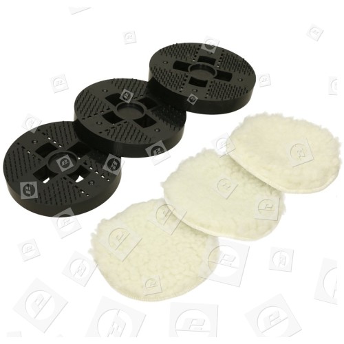 Tampons De Lustrage Pour Sols Durs - Lot De 3 - Cireuse - Karcher