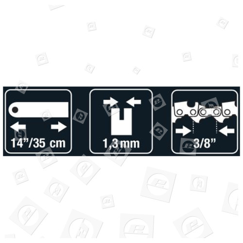 Barra De Motosierra - 52 Eslabones Motrices - BRO025 35cm. (14") Universal Powered By McCulloch