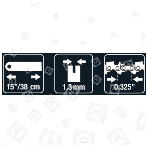 Barra Para Motosierra BRO076 - 38.1 Cm - 64 Eslabones Motrices Universal Powered By McCulloch