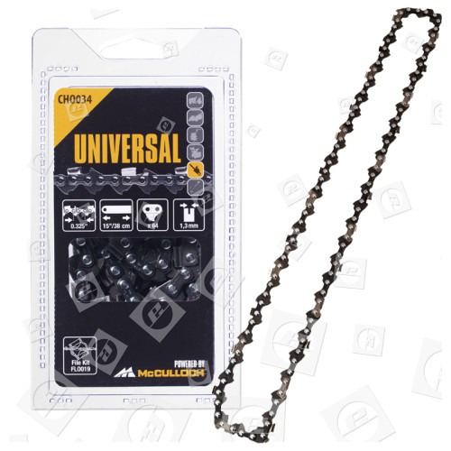 Universal Powered By McCulloch CH0034 38cm (15") 64 Drive Link Chainsaw Chain