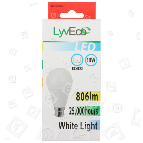 LyvEco 10W GLS BC LED Lampe (Tageslicht) - 60W Gleichwertig