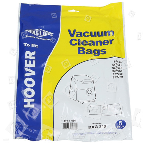 Sacchetto Di Carta Dell'aspirapolvere - Hoover H66 Dinamis Compatibile (confezione Da 5) - BAG318 Hoover