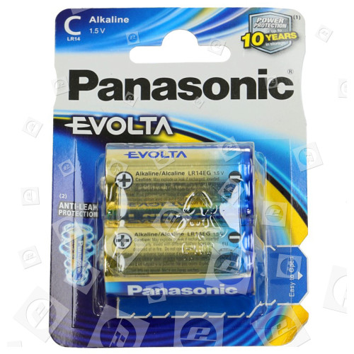 Piles Alcalines Evolta LR14 Panasonic