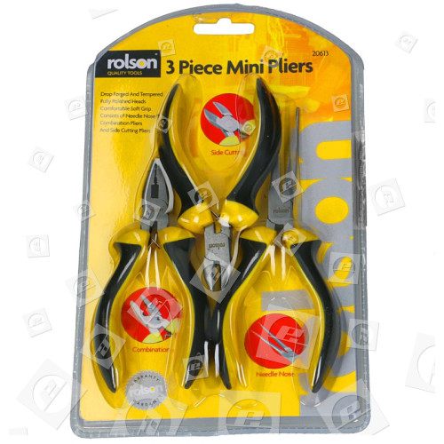 Set 3 Piezas Mini Alicates Rolson