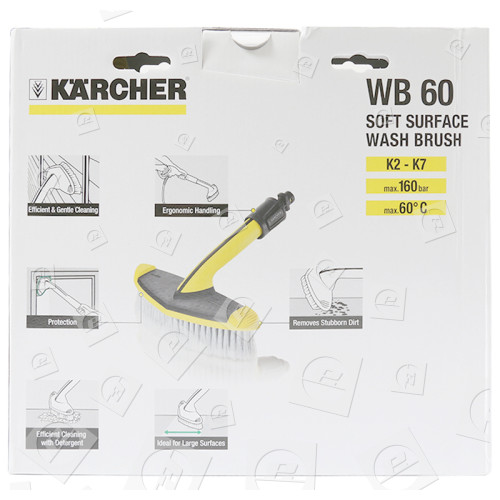 Brosse De Lavage Surfaces Douces WB-60 Pour Nettoyeur Haute Pression K2-K7 : Voiture, Camionnette, Verre, Serre, Véranda, Etc. Karcher