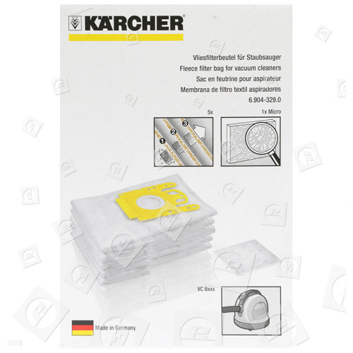 Karcher Staubsauger-Vliesfilterbeutel (5er Packung)