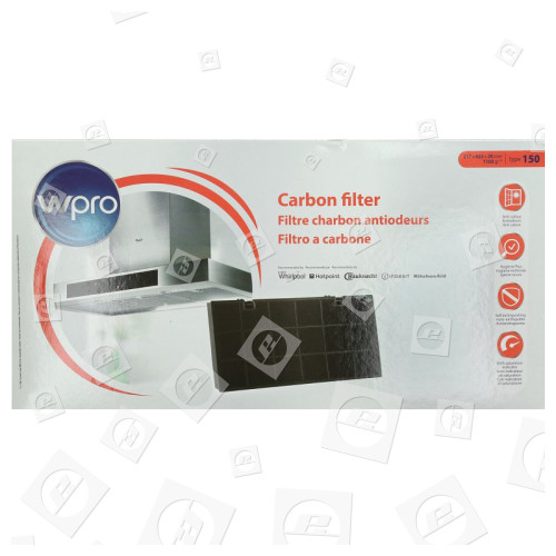 Wpro DCFH3760IX Typ 150 Dunstabzugshauben-Kohlefilter