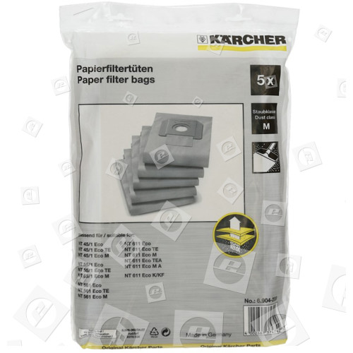 Bolsa Filtro De Polvo De Aspiradora - Pack De 5 Karcher