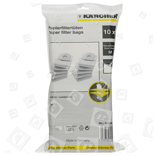 Sacs Filtres À Poussière En Papier Pour Aspirateur (Paquet De 10) Karcher