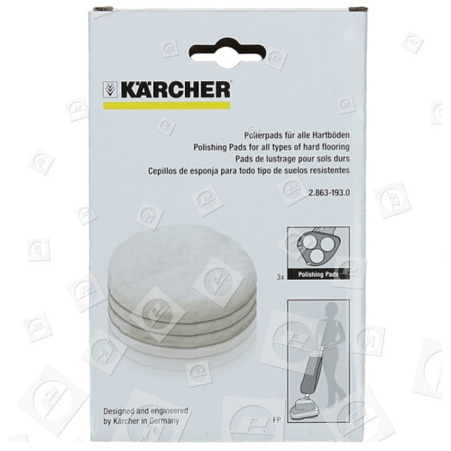 Tampons Ronds De Lustrage Pour Cireuse - Paquet De 3 - Karcher