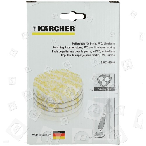 Patins De Polissage Pour Cireuse - Pierre /Linoléum/Pvc - Lot De 3 - Karcher