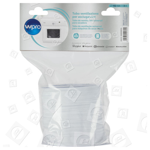 Tuyau Flexible De Ventilation En PVC De Sèche-linge - 3 M - Ø 10,2 Cm - Wpro