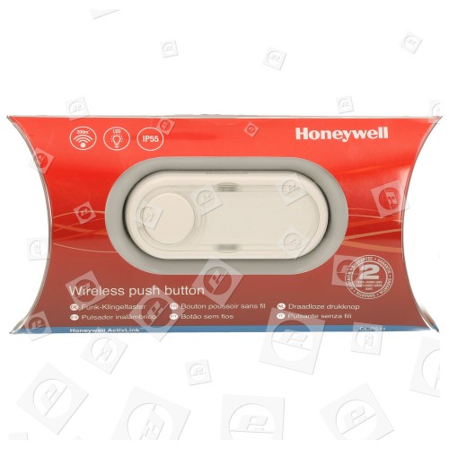 Bouton Poussoir Sans Fil, Porte Étiquette Et Led De Confirmation Live Well – Paysage Décalé, Blanc Honeywell