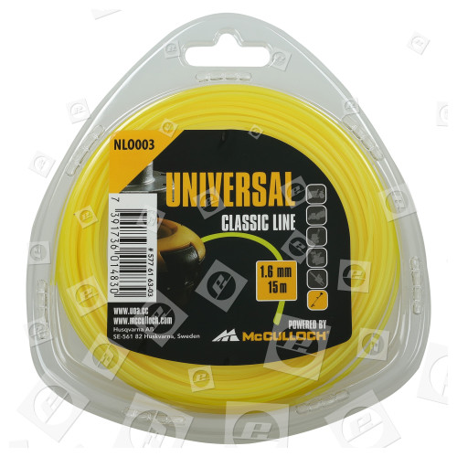 Universal Powered By McCulloch NLO003 Grass Trimmer Nylon Line