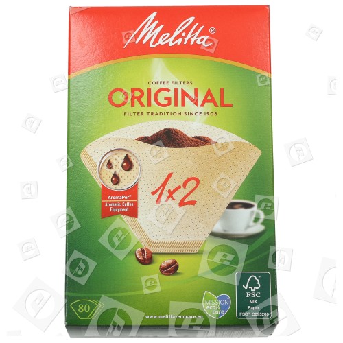 Melitta Melitta 1x2 Kaffeefilter (Packung Mit 80 Stck.)