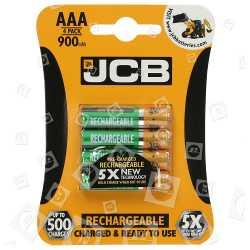 JCB AAA NiMH Wiederaufladbare Batterien (betriebsbereit)