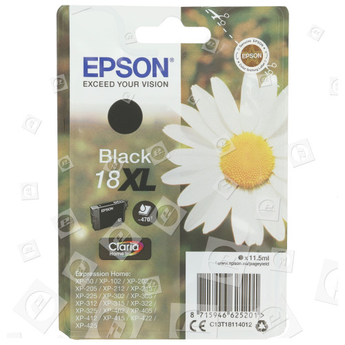 Epson Original T1811 Tintenpatrone Mit Hoher Reichweite Schwarz