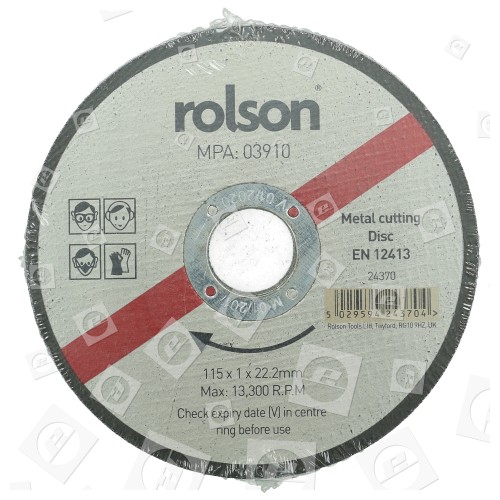 Disque De Coupe En Métal De Broyeurs À Angle - 115MM Rolson