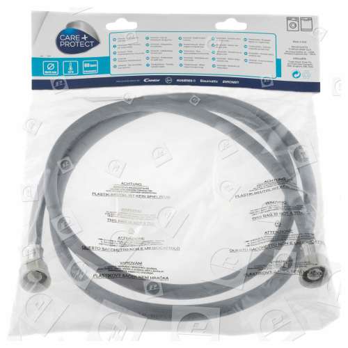 Tuyau Flexible D'arrivée D'eau Froide Universel (Gris) - 2,5M- Embouts : Droits Care+Protect