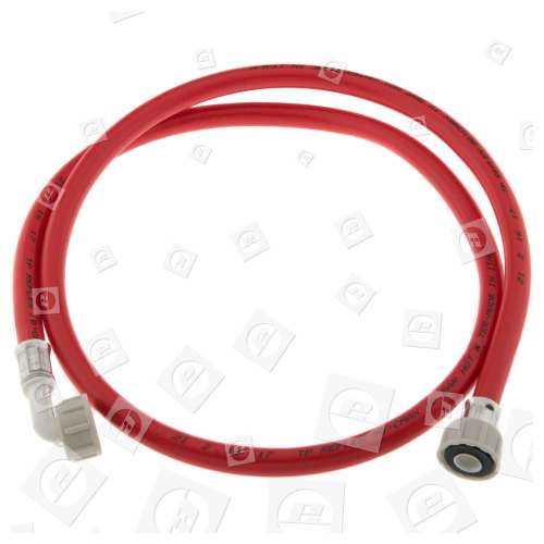 Tuyau Flexible D'arrivée D'eau Chaude Universel (Rouge) - 1,5M- Embouts : Droit Et Coudé Care+Protect