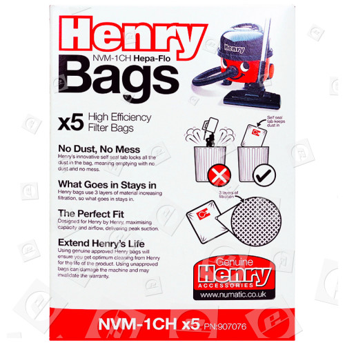 Bolsa De Aspiradora - Hepa-Flo De 3 Capas NVM-1CH (pack De 5) Numatic