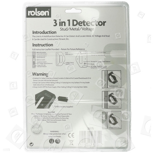 Rolson Rolson 3 In 1 Detector (Stud, Metal & Voltage)