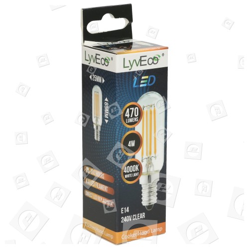 Lampadina Per Cappa Aspirante - 4W T25 SES LED (chiara) LyvEco