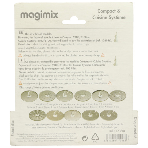 Magimix Food Processor Fluted Disc &ndash; 6mm