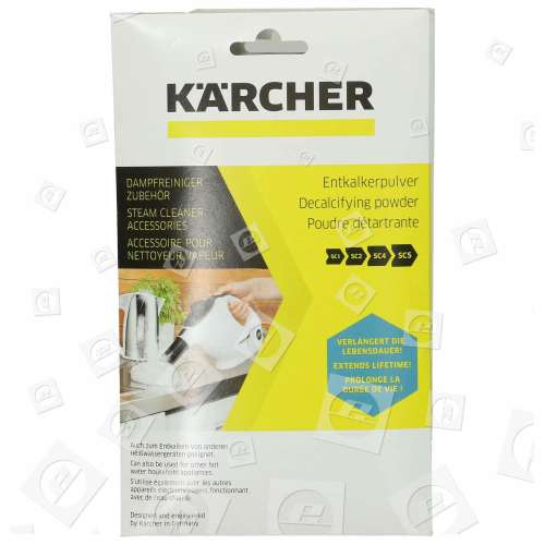 Sachets De Poudre Détartrante Pour Nettoyeur Vapeur - 6 Sachets De 17G - Karcher