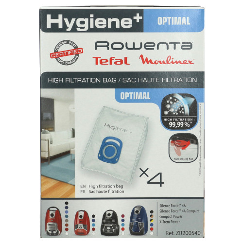 Rowenta Box Of 4 Bag Hygiene +