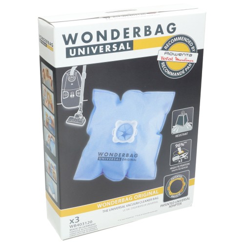 Akira Wonderbag WB403120 Classic Vacuum Cleaner Bag - Pack Of 3