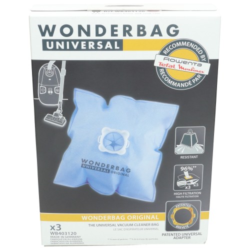 Akira Wonderbag WB403120 Classic Vacuum Cleaner Bag - Pack Of 3