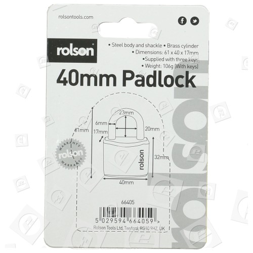 Candado 40 Mm Rolson