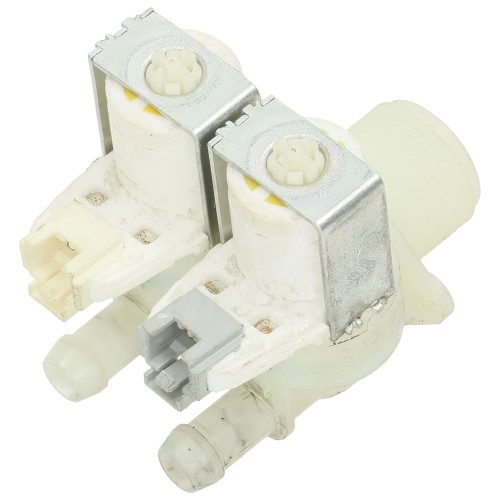 Válvula Solenoide Doble De Entrada Fría De Lavadora - 180º. Salida Diá. 12 Y Conectores De Empuje Protegidos Beko