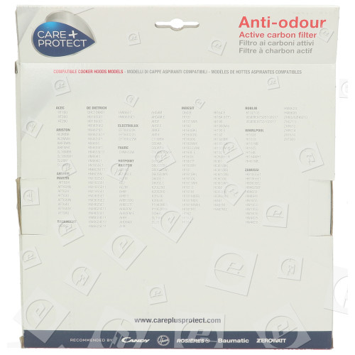 Care+Protect Care+Protect 233 Activated Carbon Anti-Odour Filters - 228x30mm