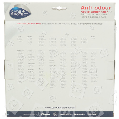 Filtro Anti Olor De Carbón Activado Compatible Con CP010 Para Campana Extractora Care+Protect