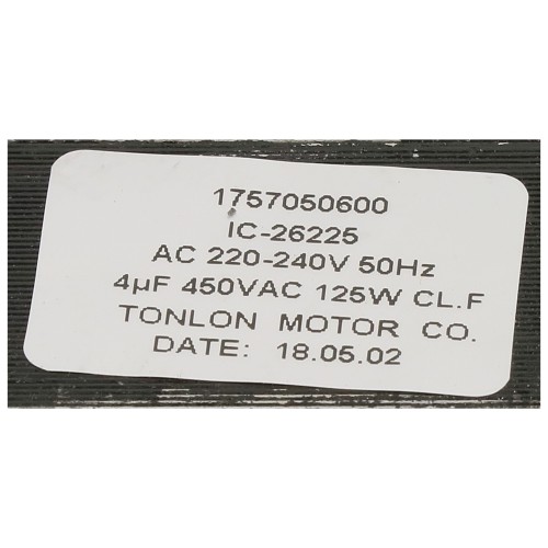 Continental Dishwasher 125W Motor Spray Pump