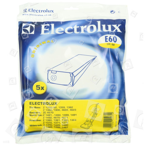 Electrolux Vacuum Cleaner E60 Paper Bag - Pack Of 5