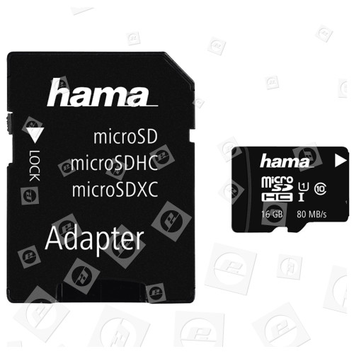 Hama Memory Fast 16GB Class 10 MicroSDHC Speicherkarte + Adapter/Foto